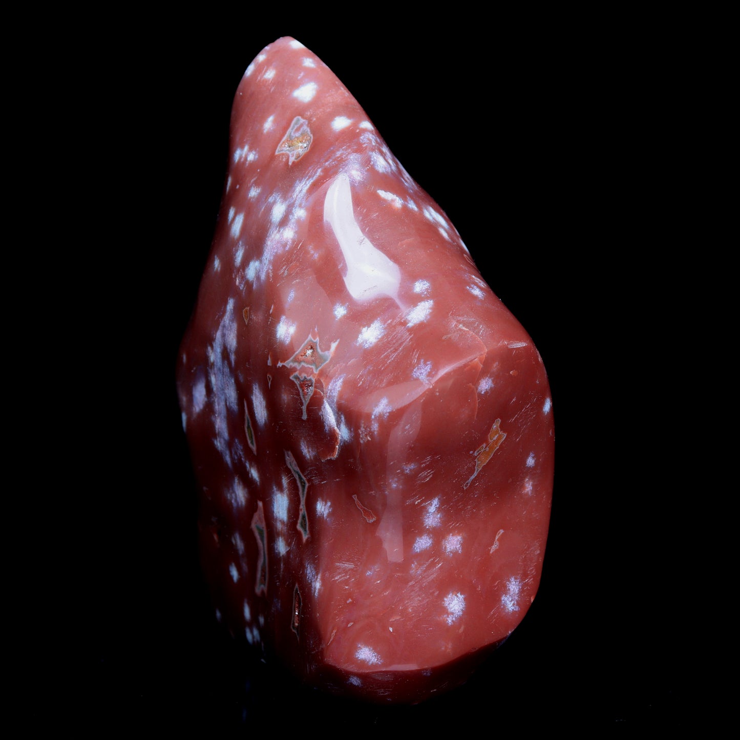 5.5" Natural Ocean Jasper Crystal Flame Freeform Stand Reiki Healing Tower