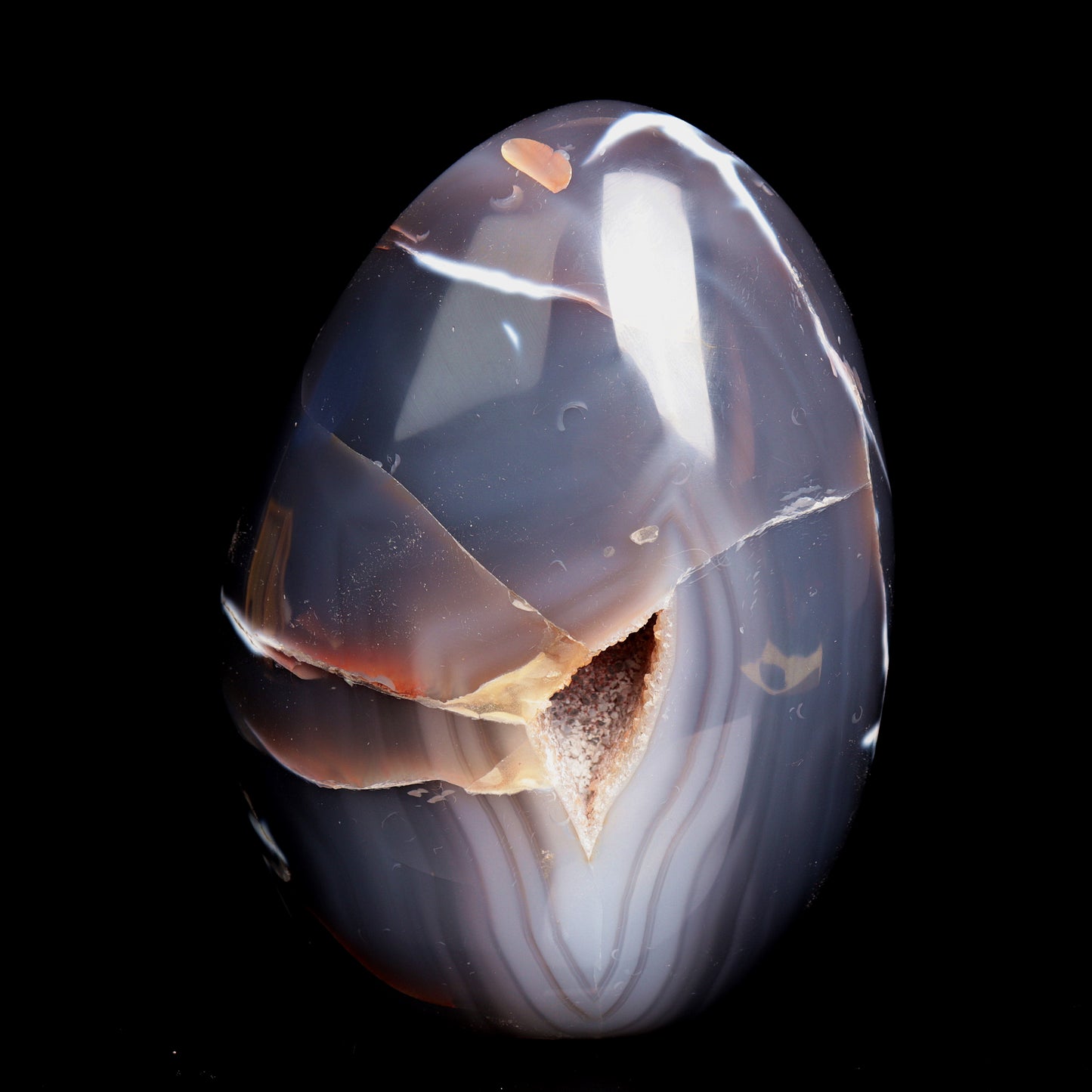 5.5" Natural Orca Agate Crystal Freeform Reiki Healing Tower