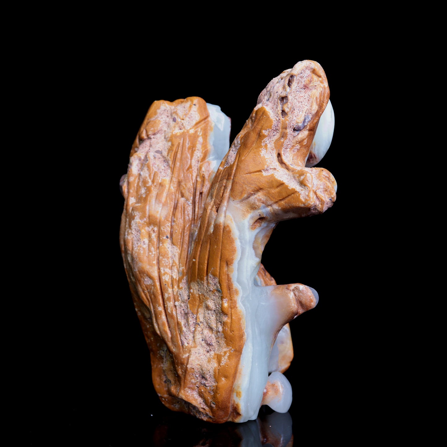 6" Afghan Jade Crystal Mushroom Figurine Healing Quartz Decor Gift