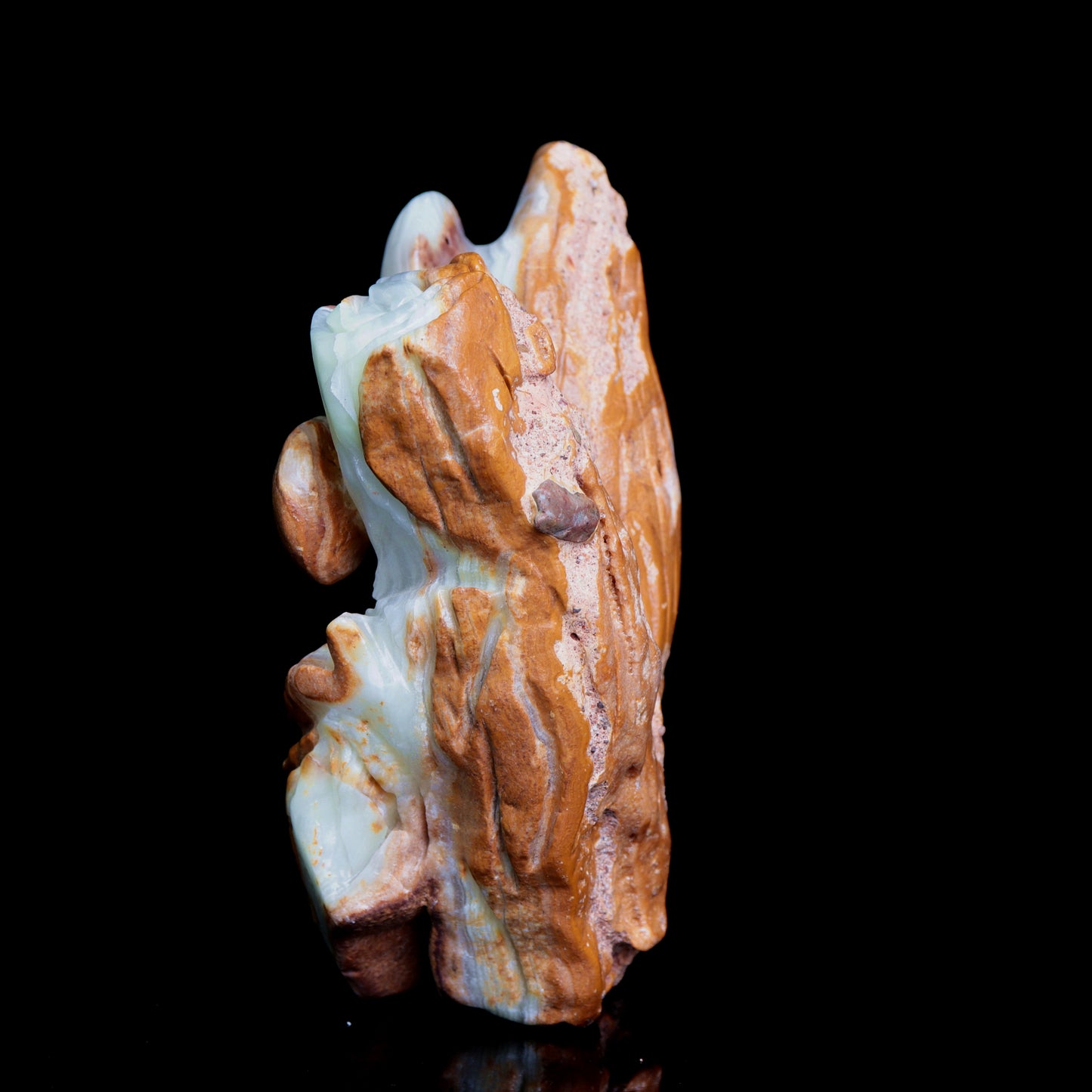 6" Afghan Jade Crystal Mushroom Figurine Healing Quartz Decor Gift