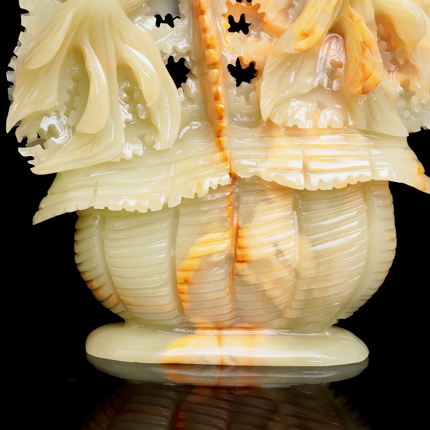 9.5" Afghan Jade Crystal Fish Sea World Sculpture Healing Quartz Decor Gift