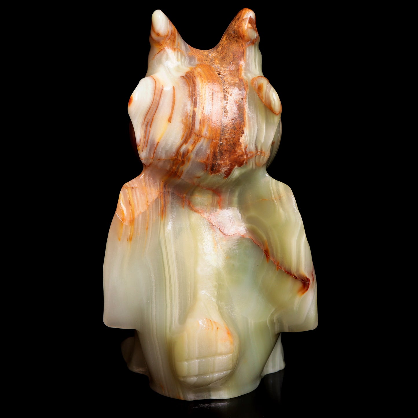 6" Afghan Jade Crystal Dragon Figurine Healing Quartz Decor Gift