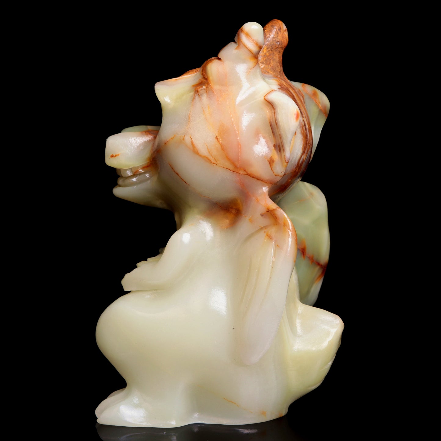 6" Afghan Jade Crystal Dragon Figurine Healing Quartz Decor Gift