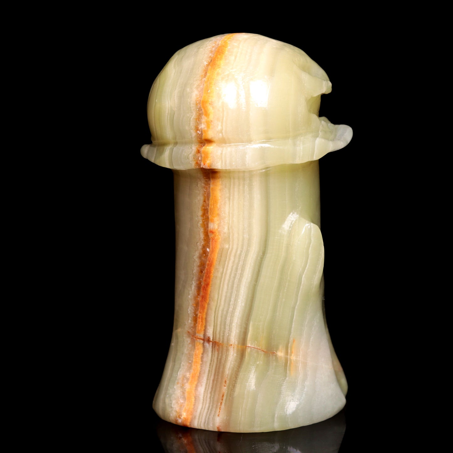 3.5" Afghan Jade Crystal Mushroom Figurine Healing Quartz Decor Gift
