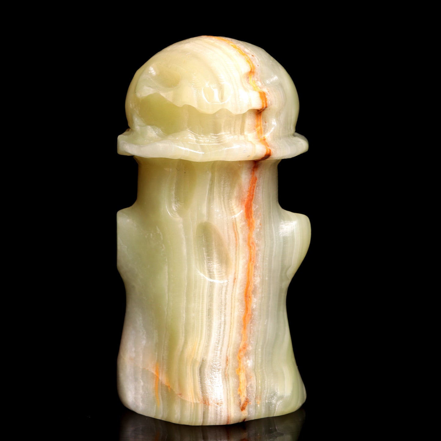 3.5" Afghan Jade Crystal Mushroom Figurine Healing Quartz Decor Gift