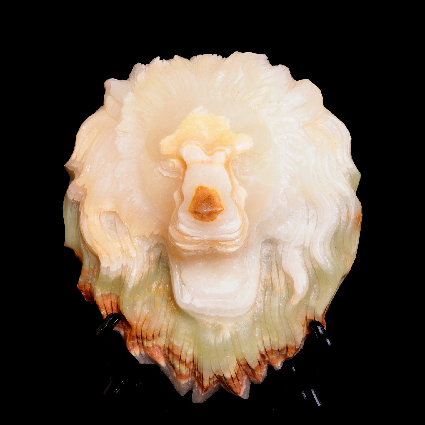 7.5" Afghan Jade Crystal Lion Figurine Healing Quartz Decor Gift