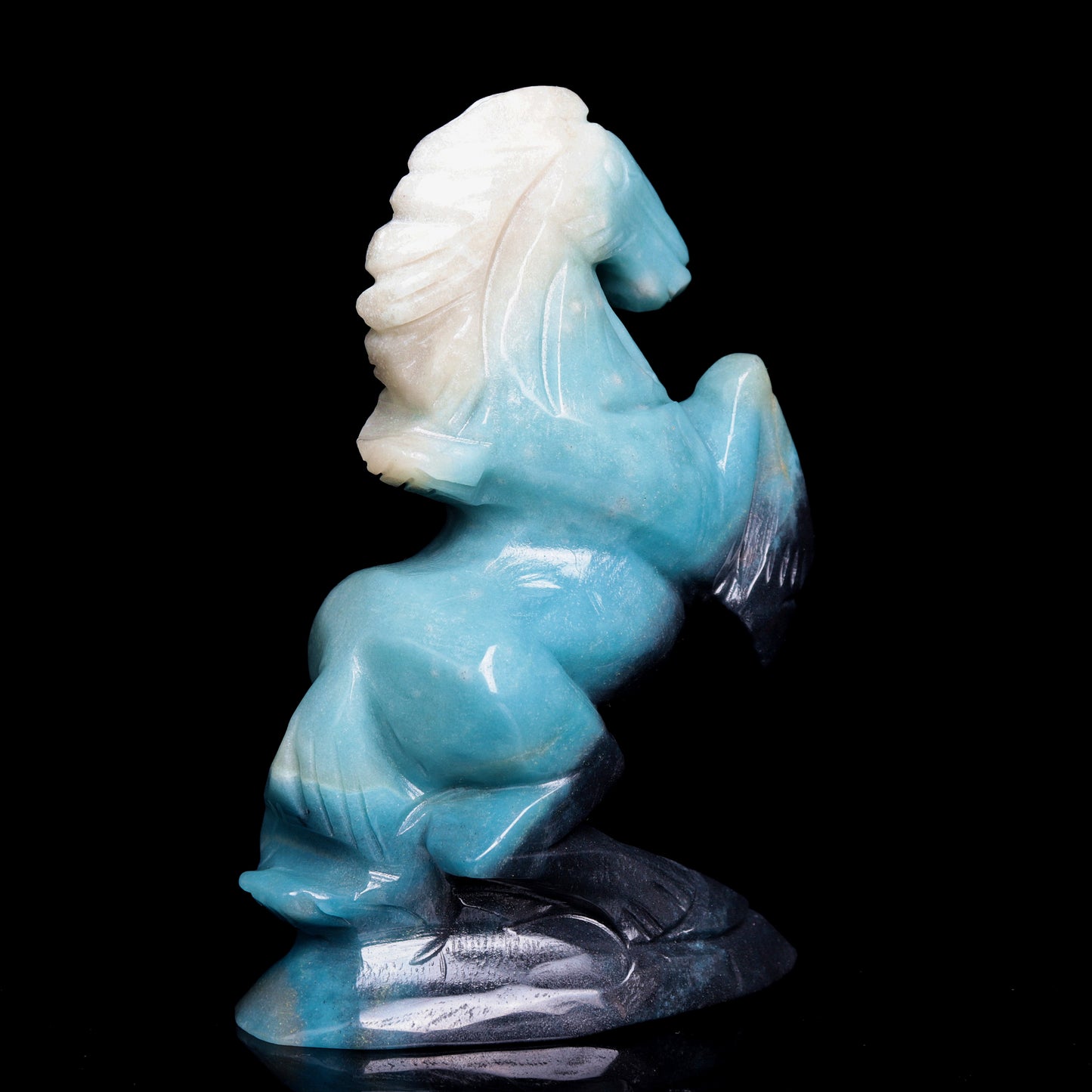 5" Trolleite Crystal Horse Figurine Quartz Animal Carvings Decor
