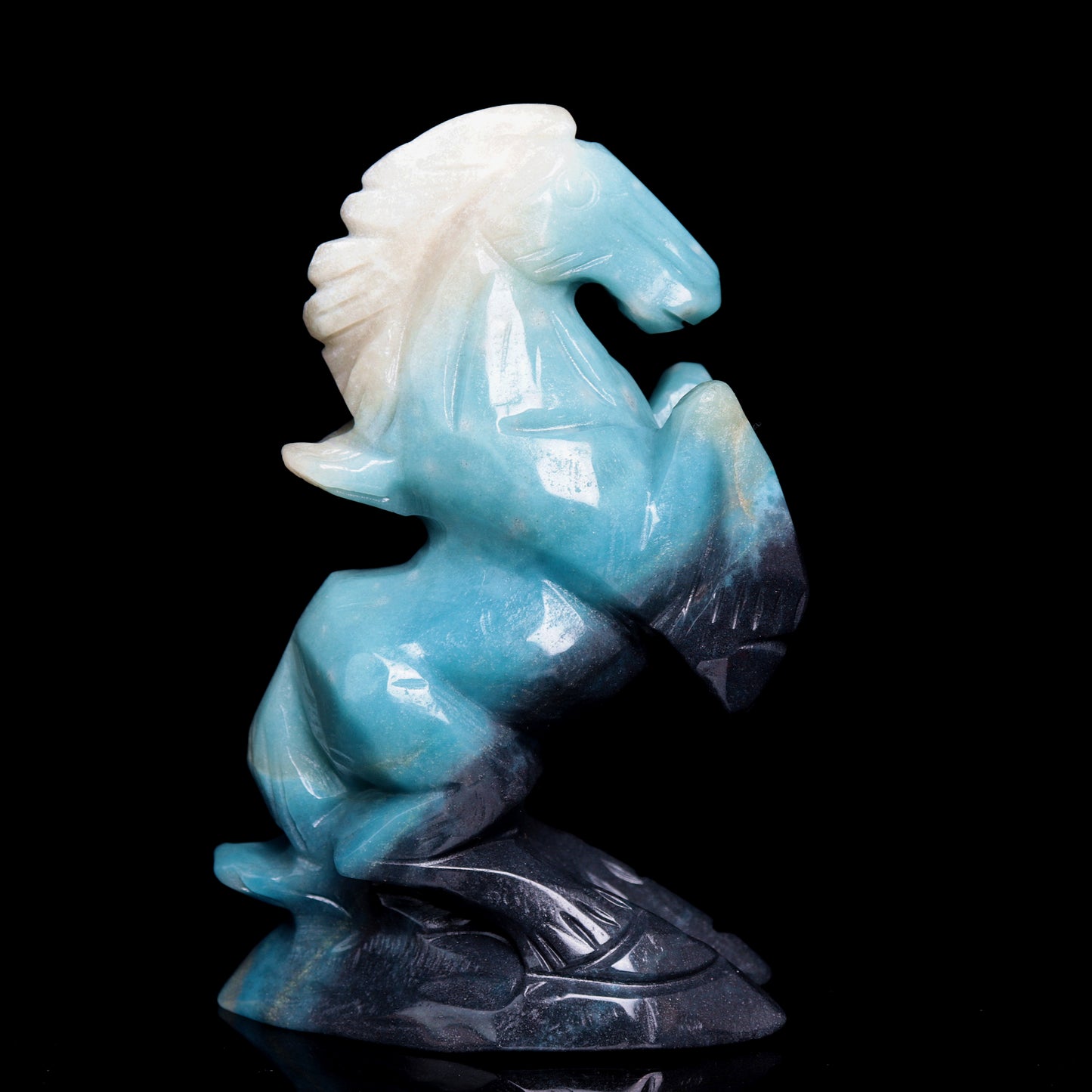 5" Trolleite Crystal Horse Figurine Quartz Animal Carvings Decor