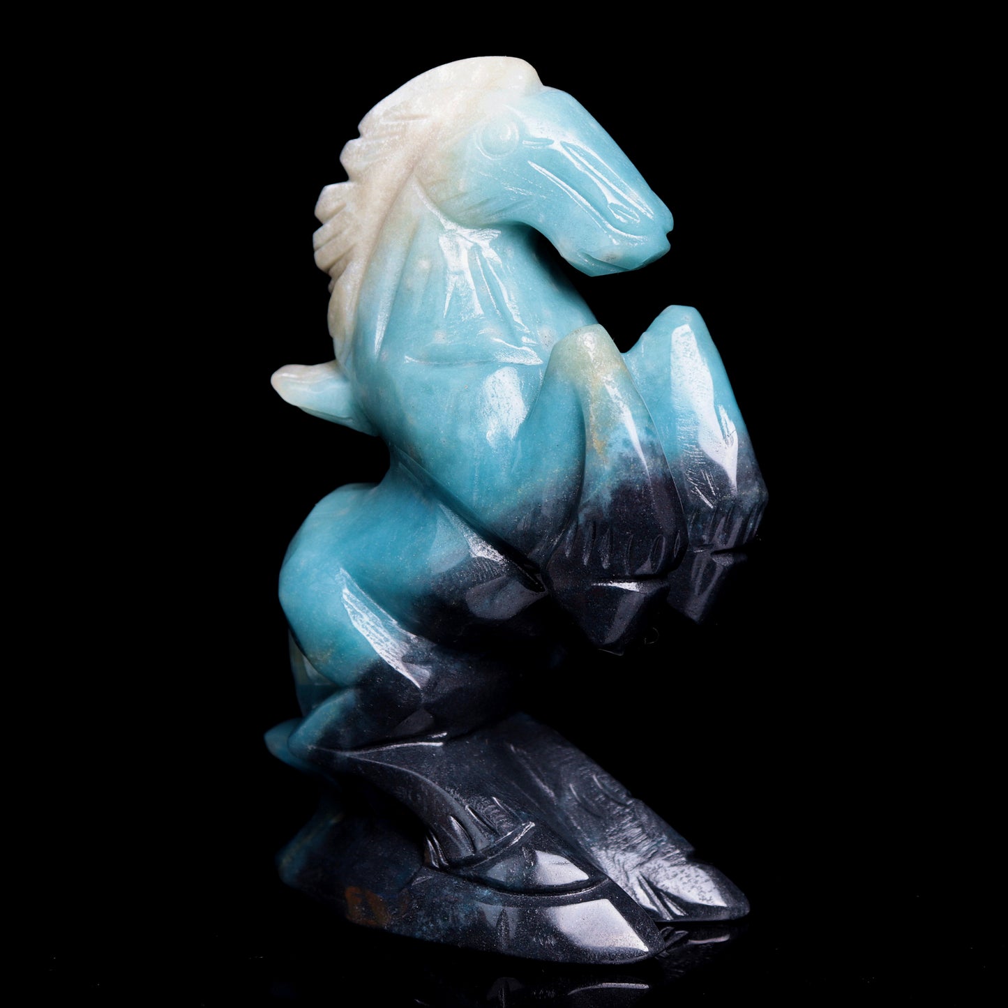 5" Trolleite Crystal Horse Figurine Quartz Animal Carvings Decor