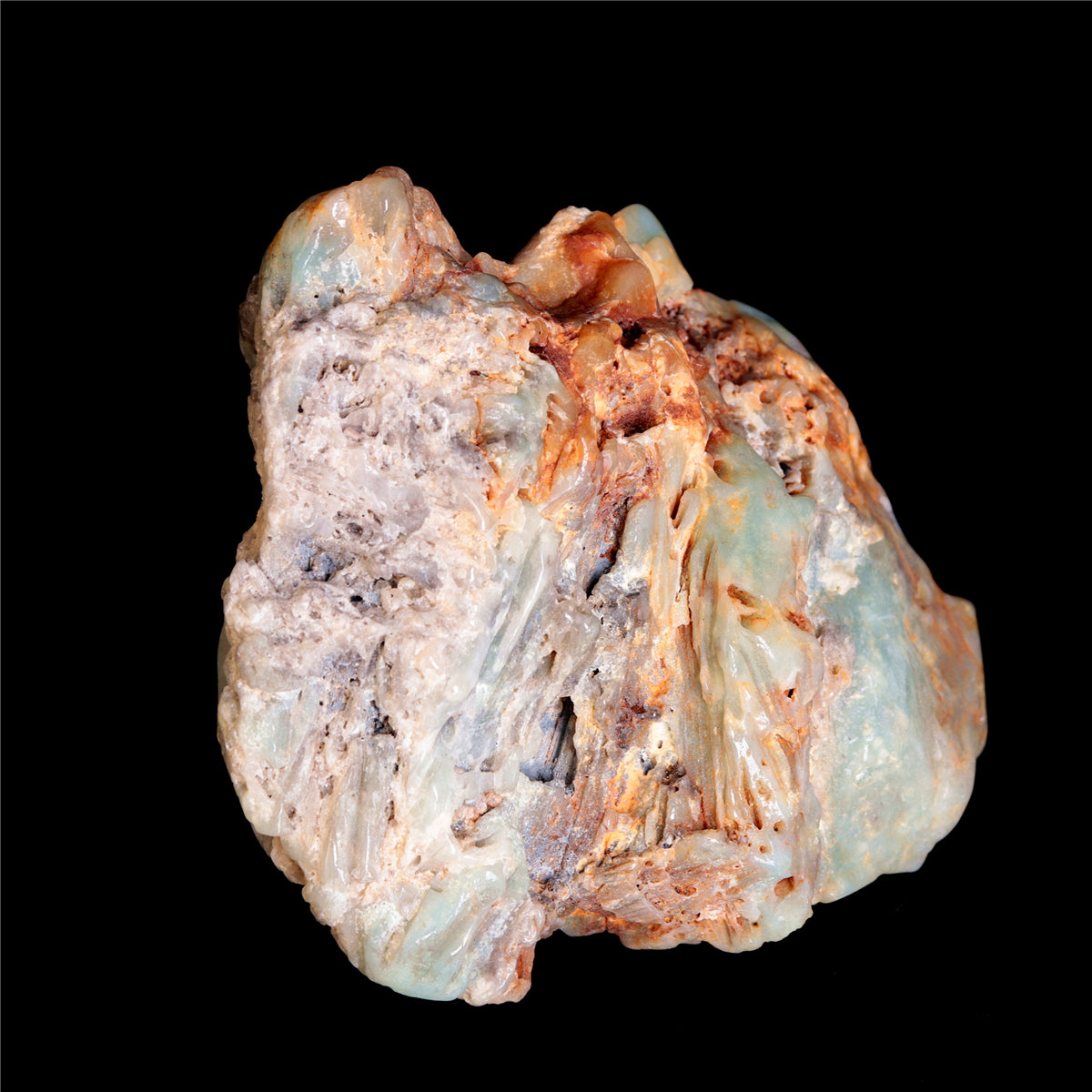 4" Amazonite Crystal Octopus Figurine Stone Animal Carvings Decor