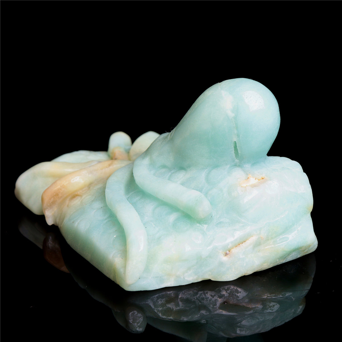 3.5" Amazonite Crystal Octopus Figurine Stone Animal Carvings Decor