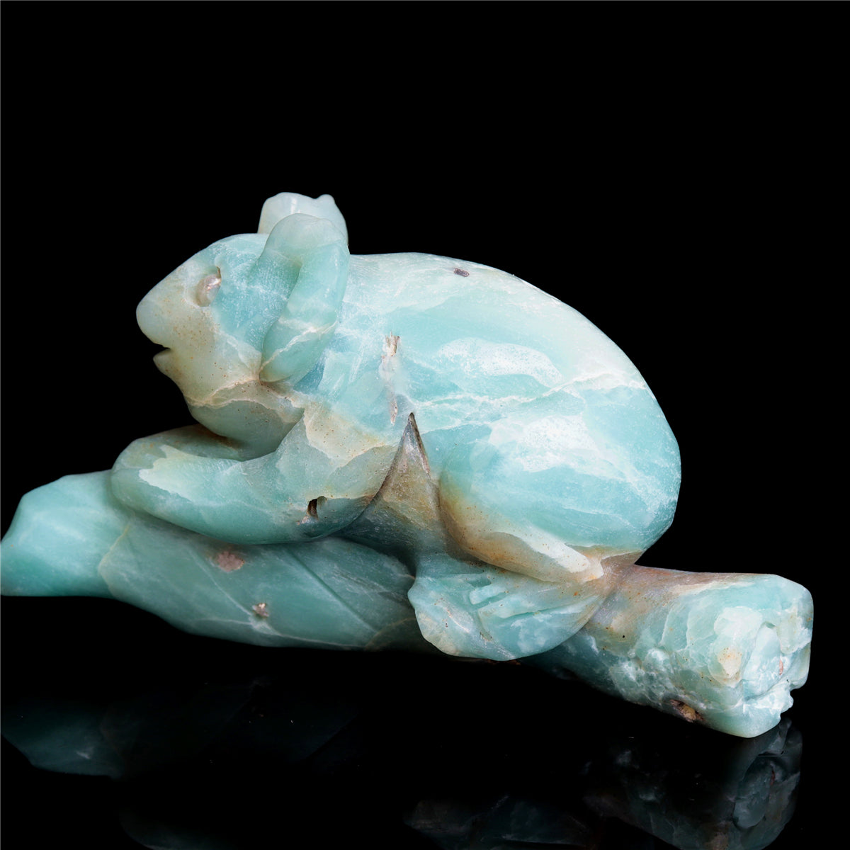 5" Amazonite Crystal Koala Figurine Stone Animal Carvings Decor