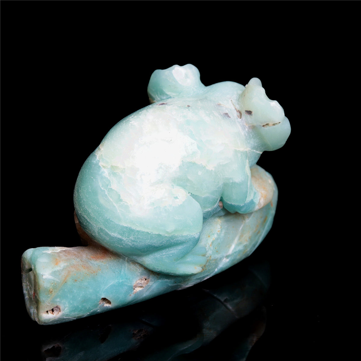 5" Amazonite Crystal Koala Figurine Stone Animal Carvings Decor