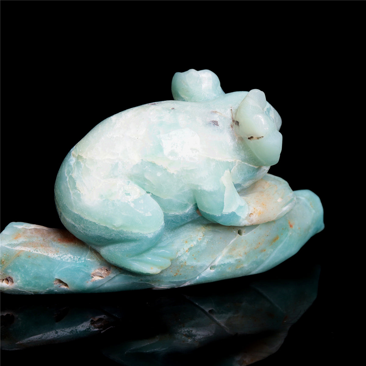 5" Amazonite Crystal Koala Figurine Stone Animal Carvings Decor