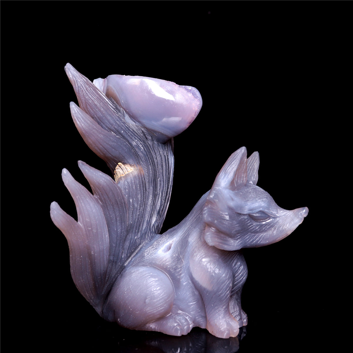 5" Druzy Agate Crystal Tiger Figurine Realistic Animal Carvings Gift