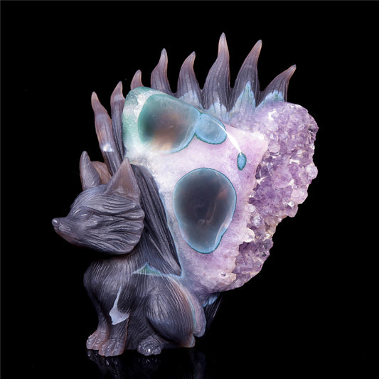 crystal nine tail fox figurine