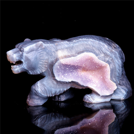 druzy agate bear