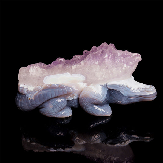 Stone Crocodile Carvings