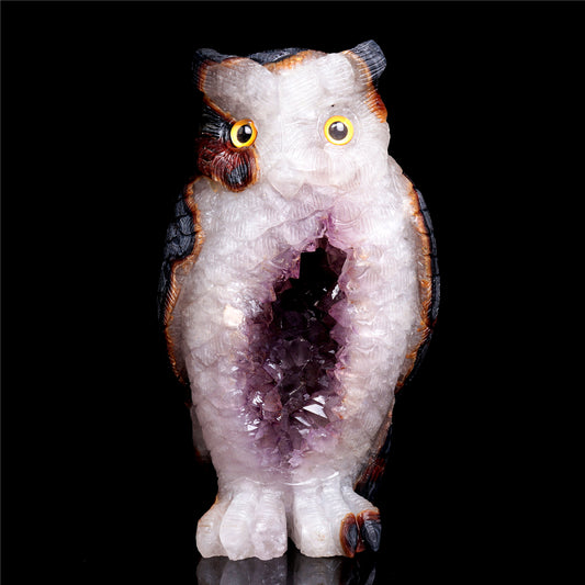 crystal owl sculpture