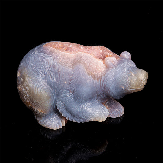druzy agate bear