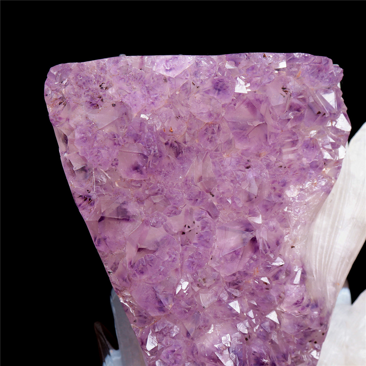 7.5" Amethyst Agate Crystal Nine Tail Fox Figurine Decor
