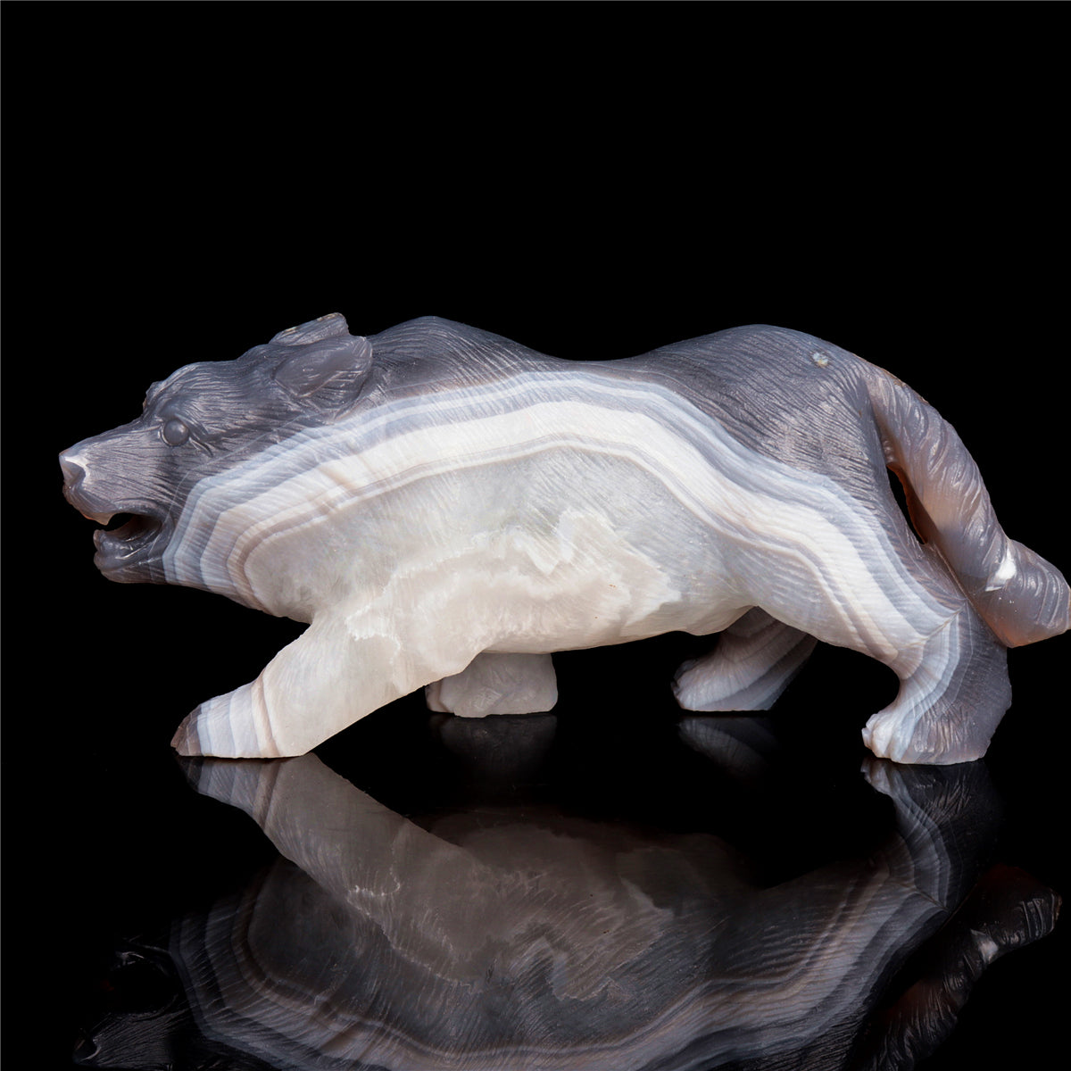 crystal wolf figurine