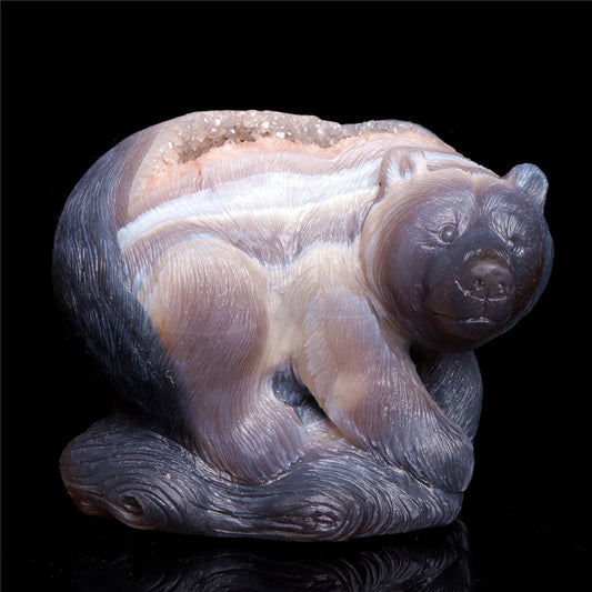 druzy agate bear
