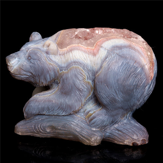 druzy agate bear