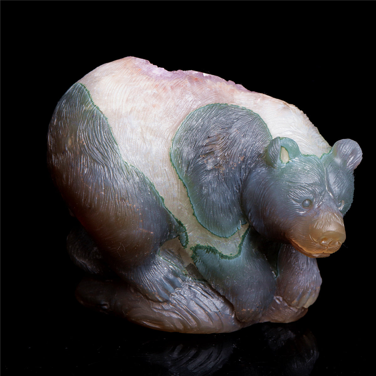 druzy agate bear