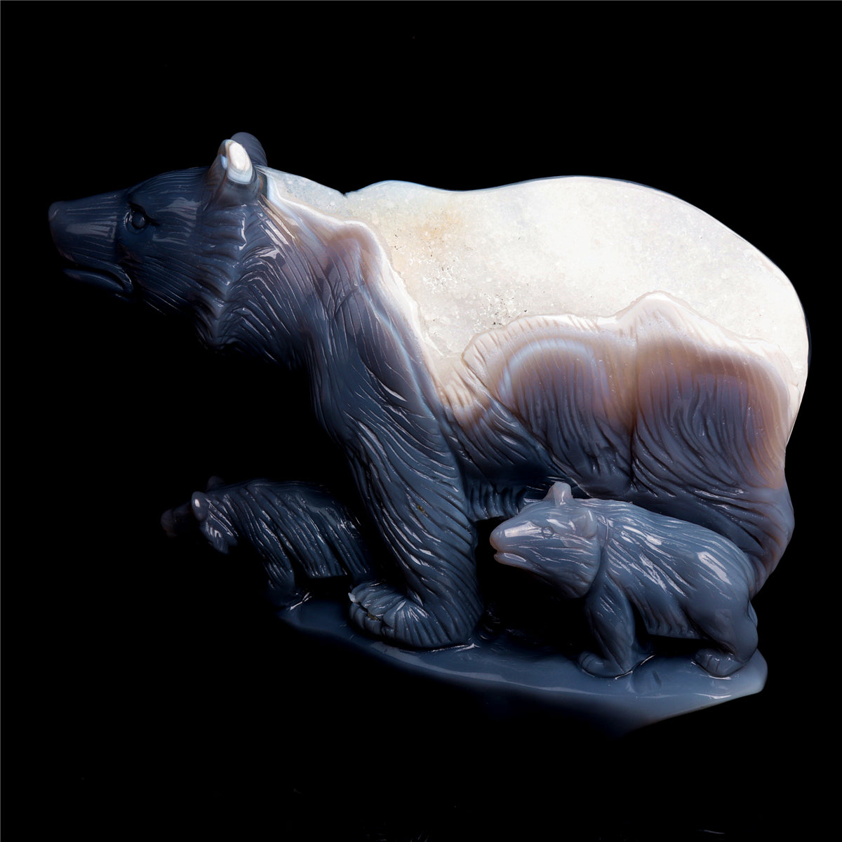 druzy agate bear