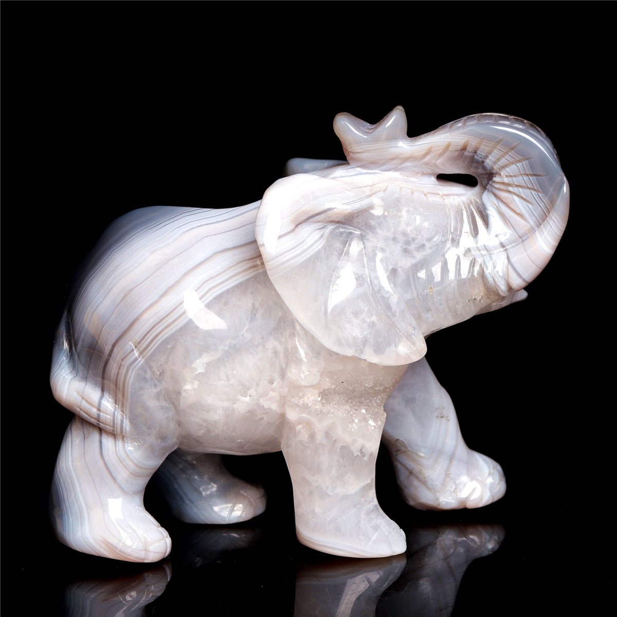 druzy agate elephant
