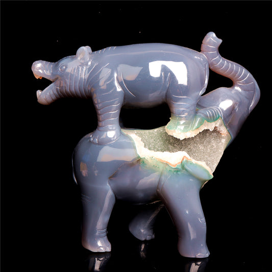 druzy agate elephant