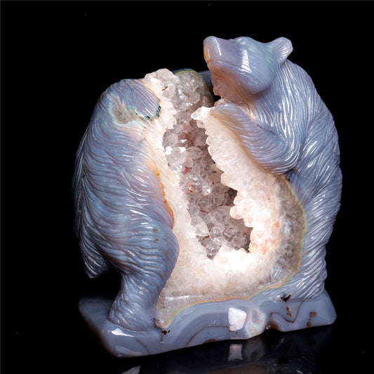 druzy agate bear