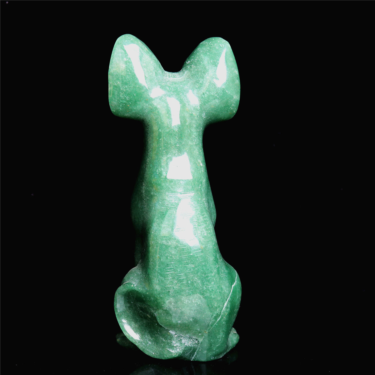 6" Green Aventurine Crystal Sphynx Cat Figurine Decor