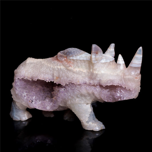 amethyst agate rhino