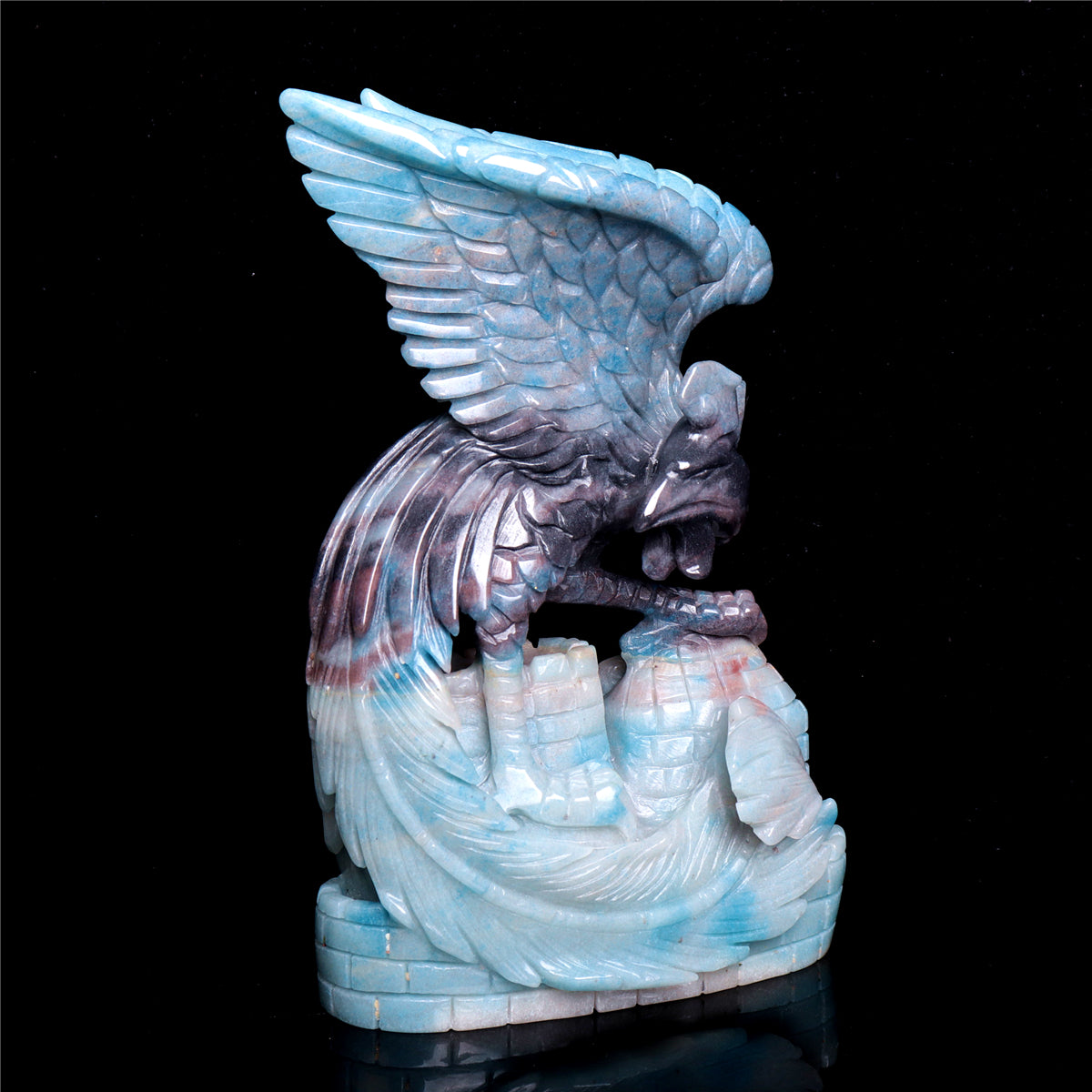 8.5" Trolleite Crystal Phoenix Sculpture Realistic Decor