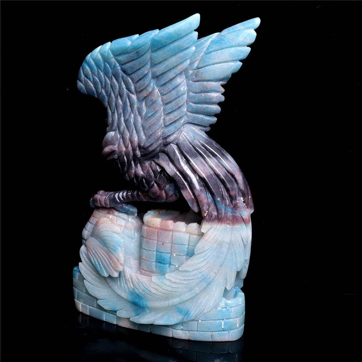 8.5" Trolleite Crystal Phoenix Sculpture Realistic Decor
