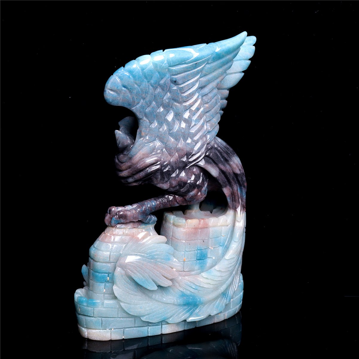 8.5" Trolleite Crystal Phoenix Sculpture Realistic Decor