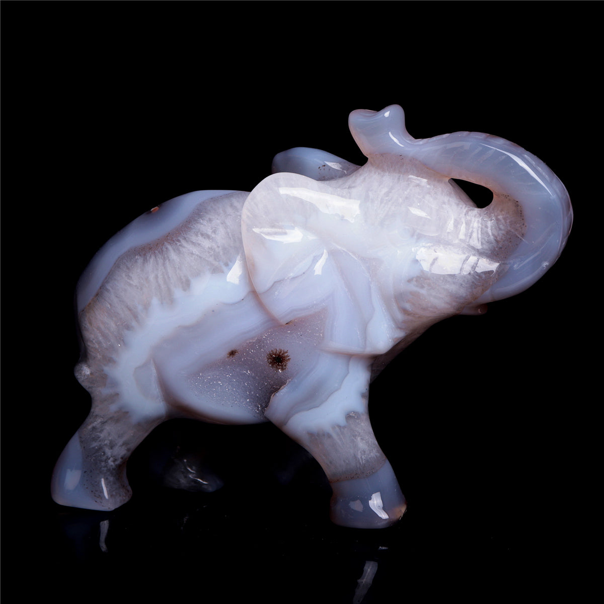 druzy agate elephant