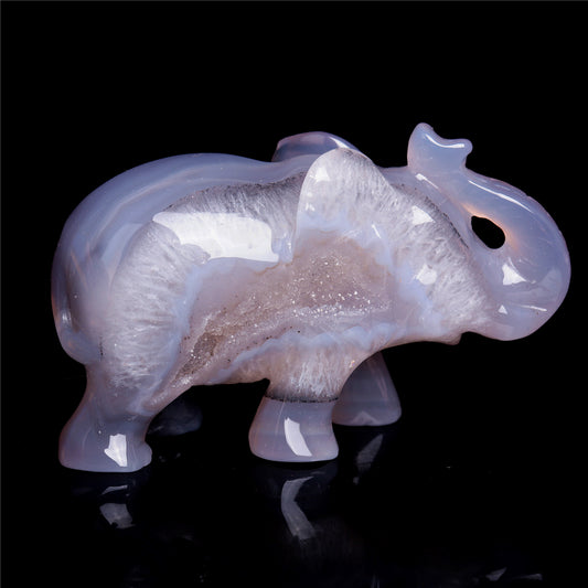 druzy agate elephant