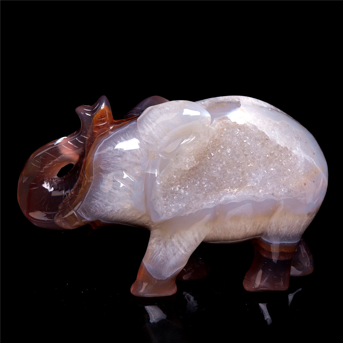 druzy agate elephant