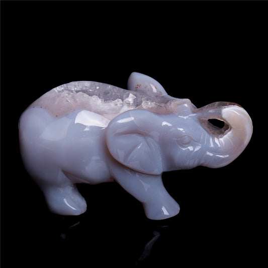 druzy agate elephant
