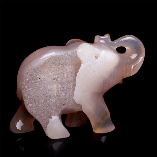 druzy agate elephant