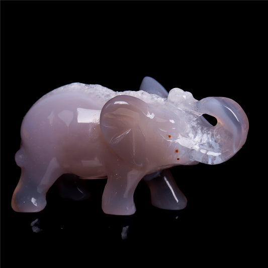 druzy agate elephant