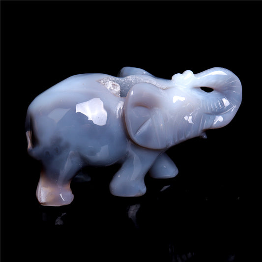 druzy agate elephant