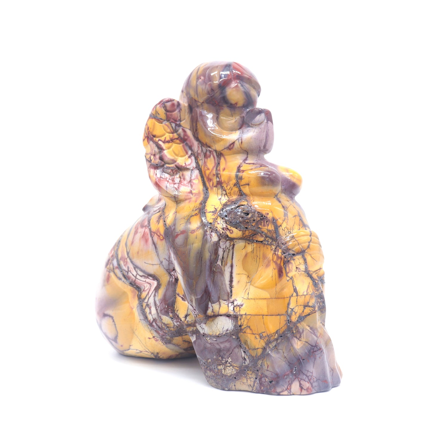 5.6" Natural Mookaite Jasper Fairy Skull Sculpture, Crystal Healing Quartz skulls