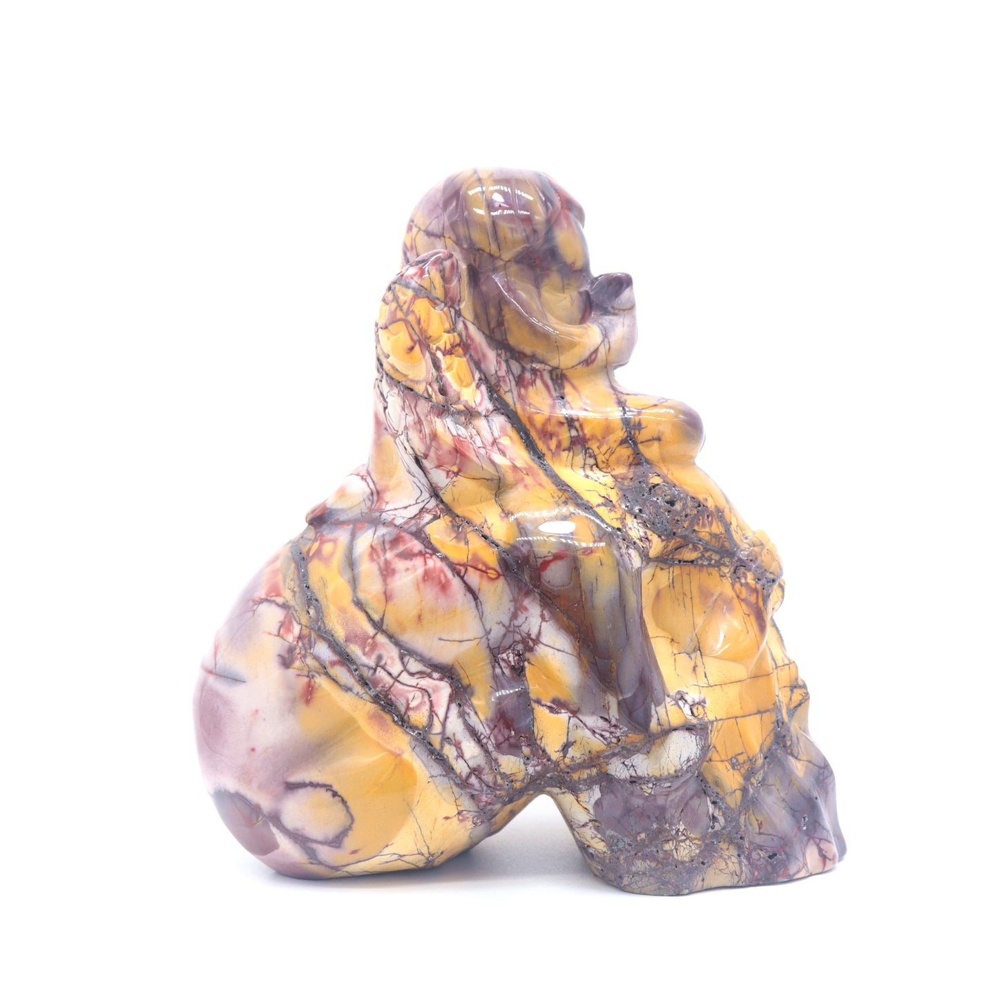 5.6" Natural Mookaite Jasper Fairy Skull Sculpture, Crystal Healing Quartz skulls
