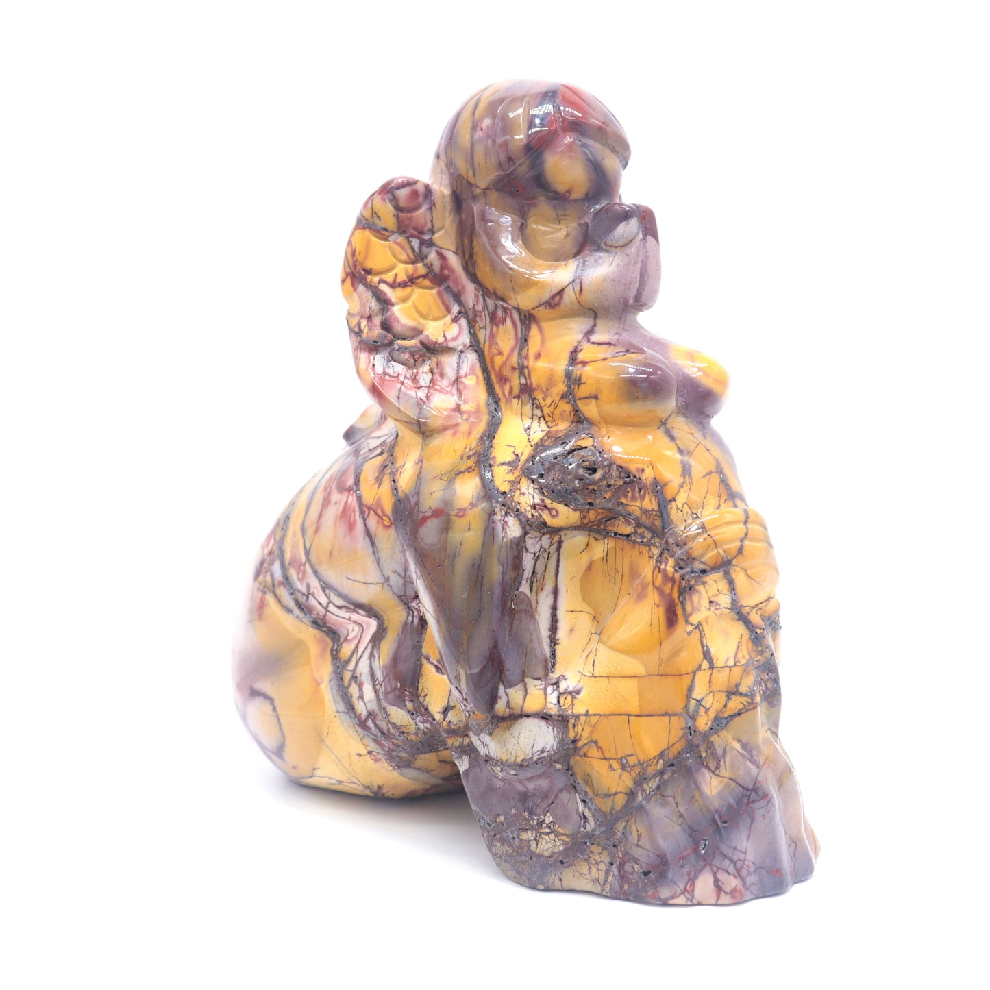 5.6" Natural Mookaite Jasper Fairy Skull Sculpture, Crystal Healing Quartz skulls