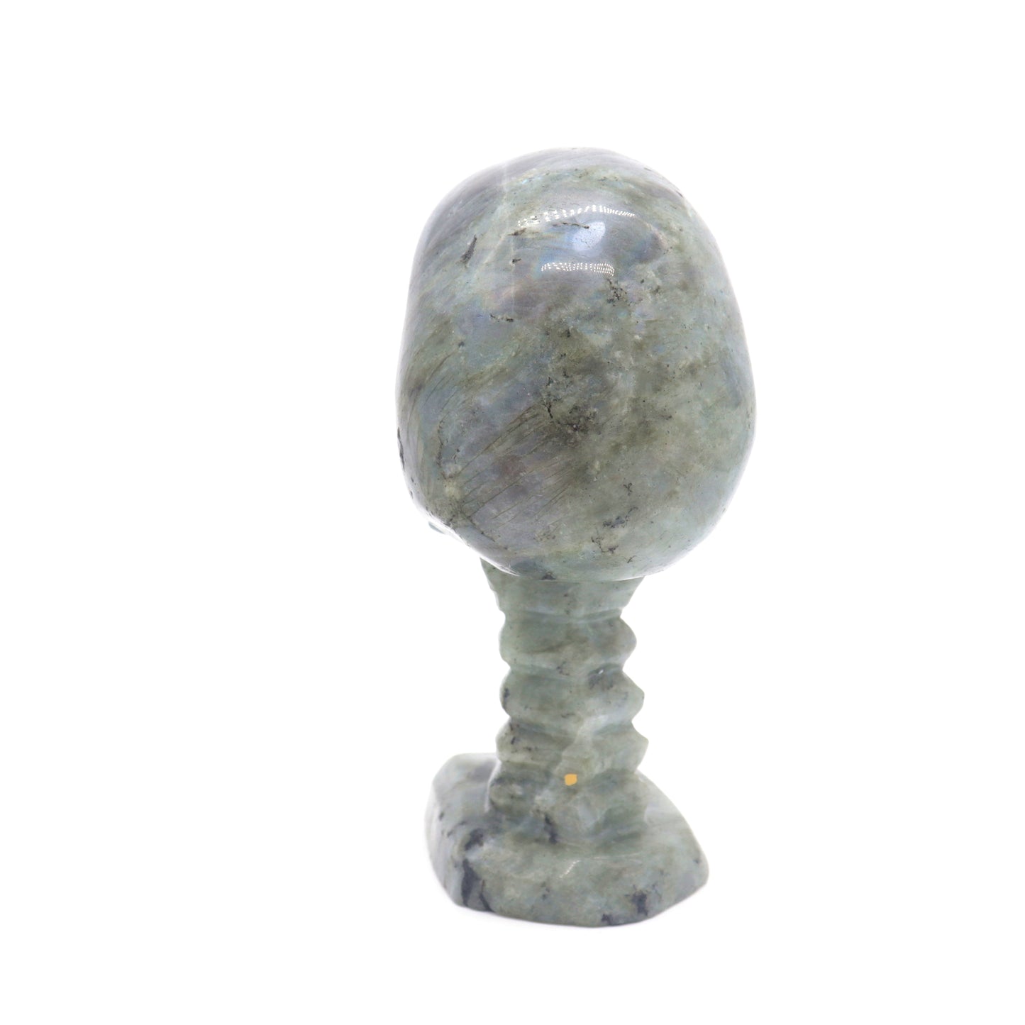 5.8" HandCarved Labradorite Crystal Skull Figurine