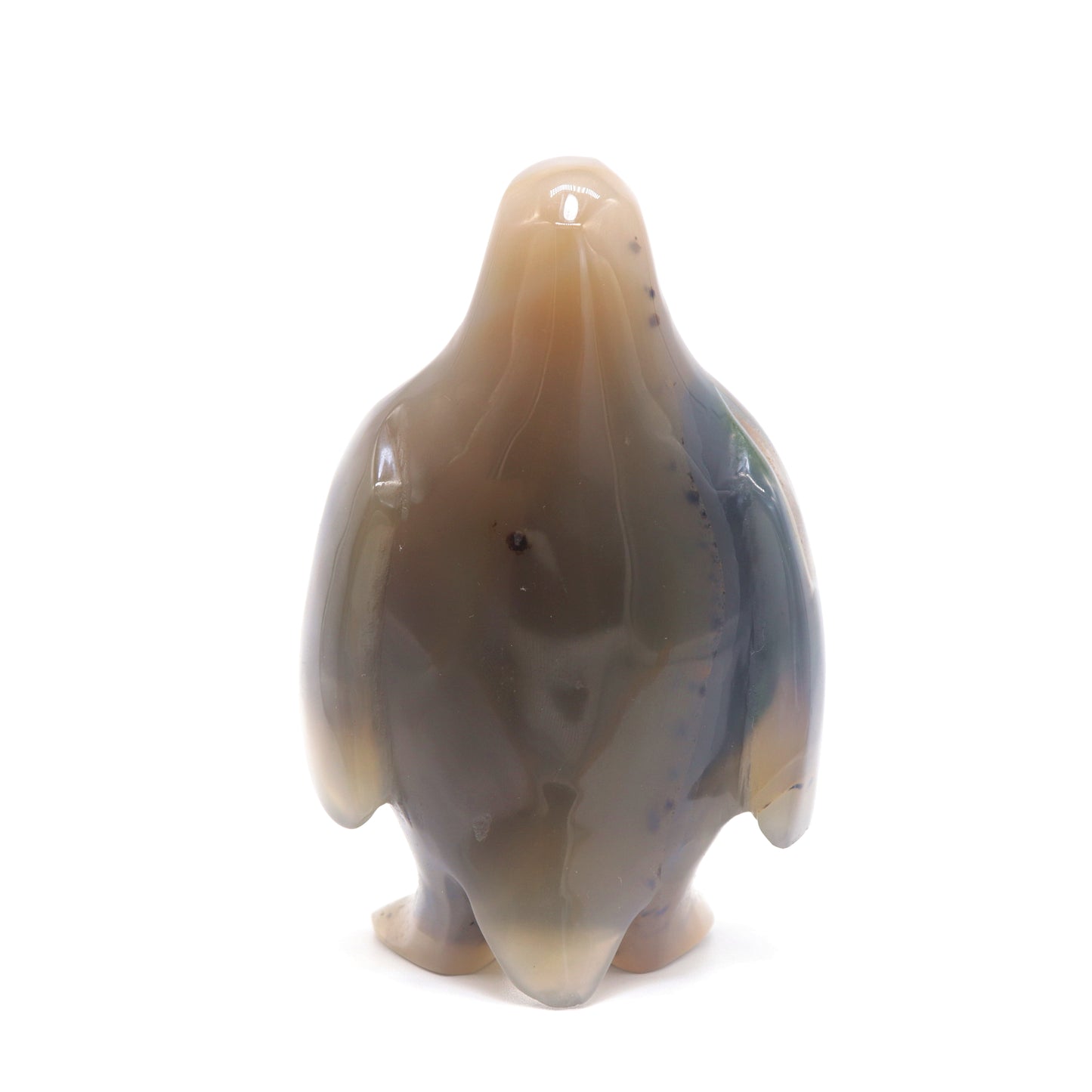 4.5" Hand Carved Druzy Agate Crystal penguin Statue